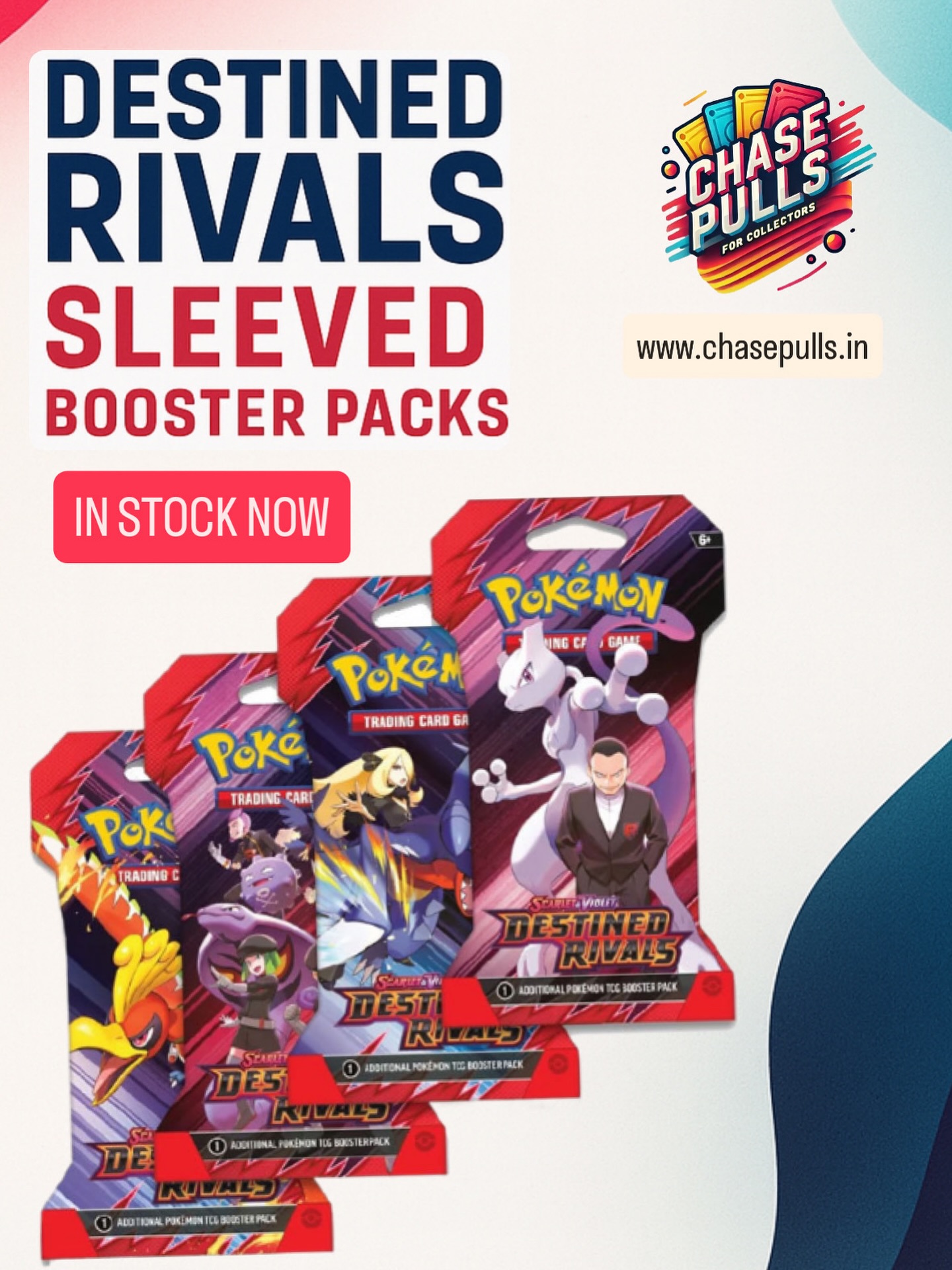 🔥 DESTINED RIVALS has arrived! 🔥
Sleeved booster packs now in stock at Chasepulls.in – curated for collectors who chase only the best.
💥 Authentic packs
📦 Fast shipping
🎴 No fakes. Just fire pulls.
#PokemonTCG #DestinedRivals #ChasePulls #PokemonIndia #SleevedBoosterPacks #psa10hunt