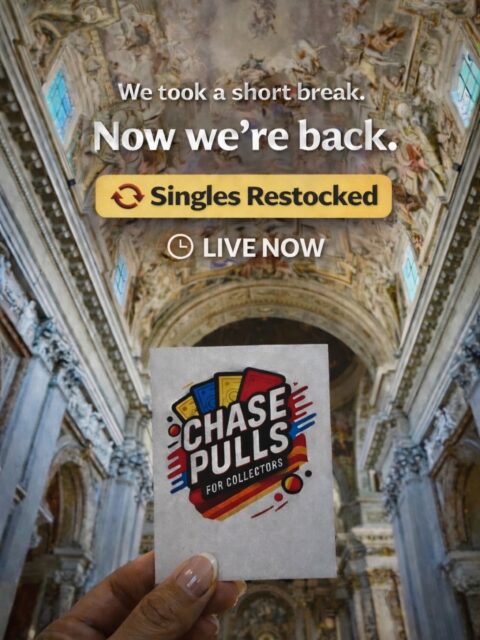 We’re back.
Pokémon singles are live now.
A curated selection of sought-after cards awaits.

👉 www.chasepulls.in